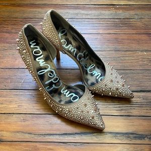 Sam Edelman spiky pink nude heels